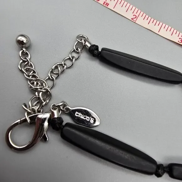 Chico's Black and Clear Statement Necklace - Picture 5 of 5